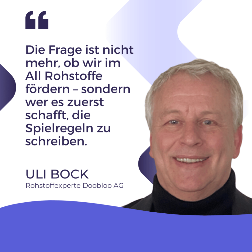 Förderung von Rohstoffen aus dem All - Uli Bock