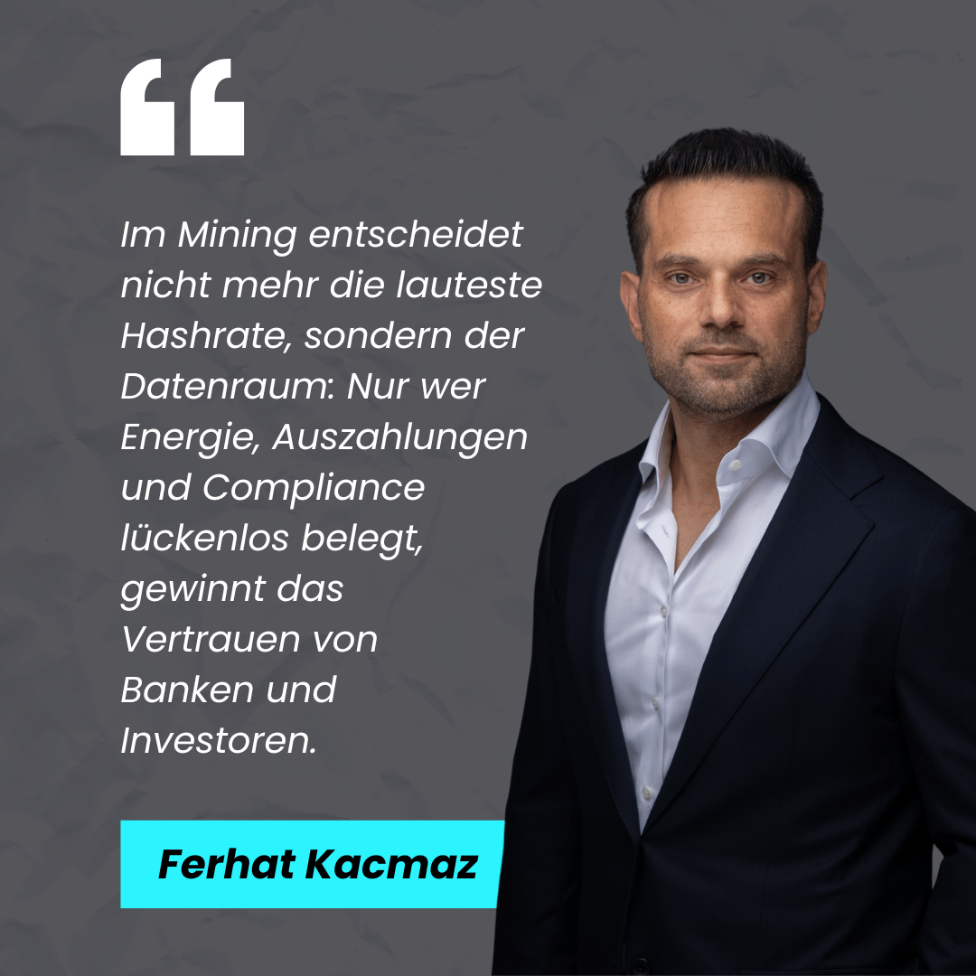 Der Datenraum ist der Deal-Maker- Wie Krypto-Mining 2025 Bankfähigkeit, Regulierung und Standortrisiko vereint - Mining Farm Dubai